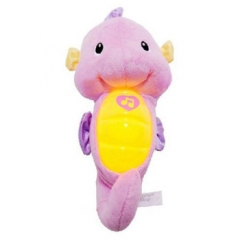 美泰费雪（Fisher Price）声光安抚小海马 R5534粉色 婴儿胎教音乐毛绒玩具 0-1岁