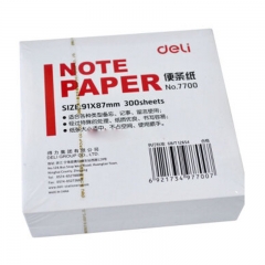 得力(deli) 便条纸/便签本/留言本/空白纸 300张/包 中(107*96mm) 7701
