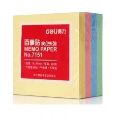 得力（deli） 7151 便签纸/便签本/便利贴/百事贴/易事贴 (76×76mm) 4色装