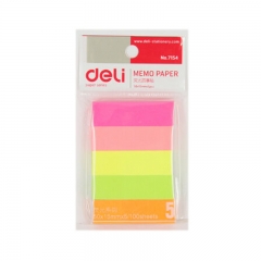得力（deli）便签纸/便签本/便利贴/百事贴/易事贴/办公记事贴/N次贴 7154/50*15MM*5格