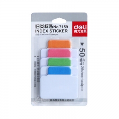得力(deli) 7159 归类彩色标签/分类索引纸 50mm*42mm 25张*4色