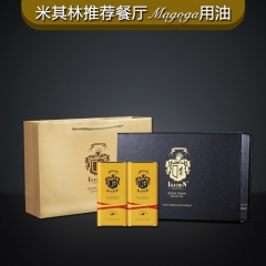 叶果耘西班牙进口特级冷压初榨橄榄油 900ML*2罐礼盒装