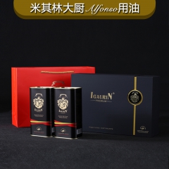 叶果耘西班牙原装进口冷压特级初榨纯橄榄油 食用油950ml*2罐限量版礼盒