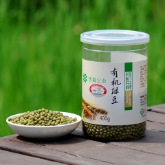 想真有机绿豆类杂粮五谷农产品农家自产非转基因优质 400g/罐