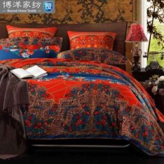 博洋家纺 床上用品 贡缎印花床单四件套-梵欧之旅 梵欧之旅 1.5m（5英尺）床